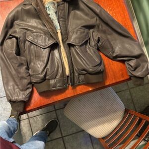 Mirage Classics Dark Brown Leather Bomber Jacket